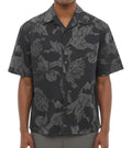 Dark Grey Boxy Floral Shirt 1