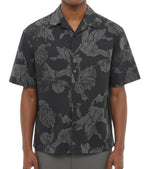 Dark Grey Boxy Floral Shirt 1