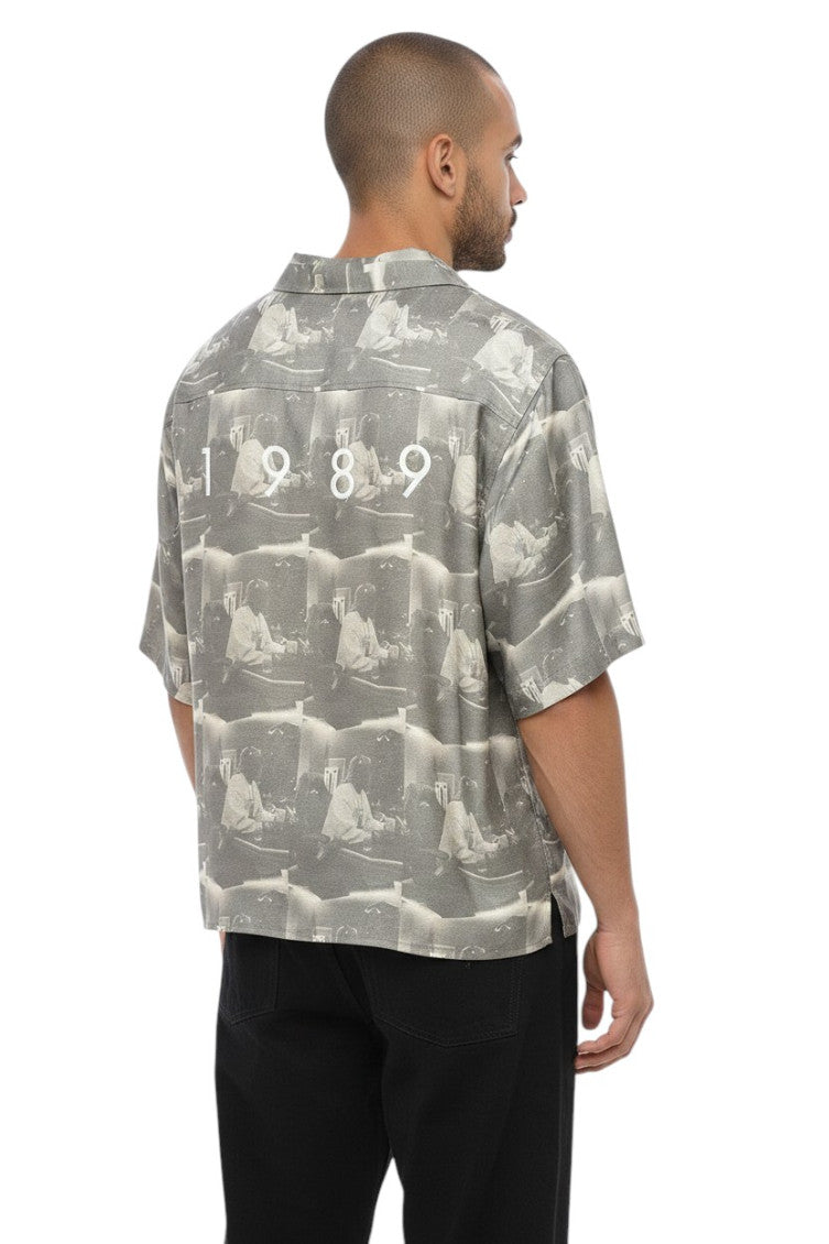 Grey Relaxed Printed Shirt 2