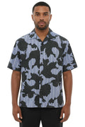 Light Blue Boxy Floral Shirt 1