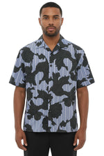 Light Blue Boxy Floral Shirt 1