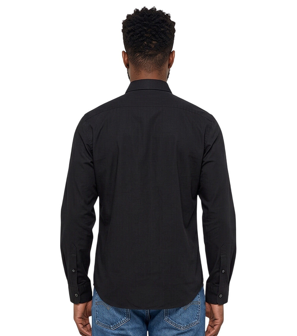 Black Regular Solid Shirt 2