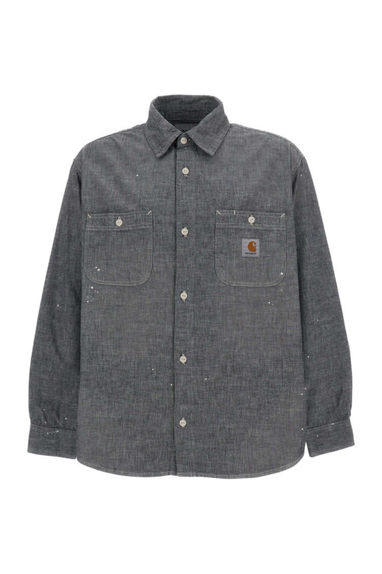 Faded Black Relaxed Logo Shirt 1
