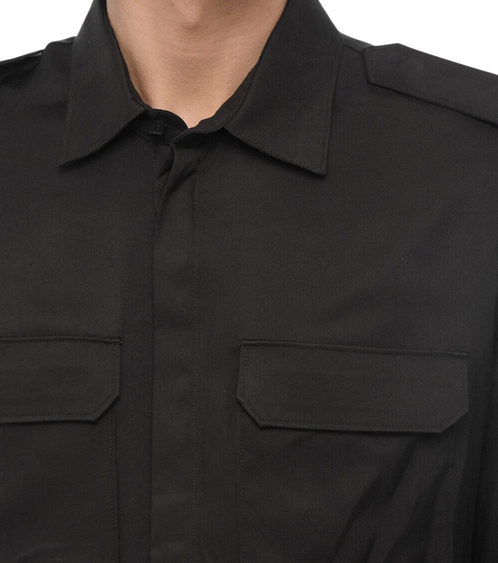 Black Loose Solid Shirt 3