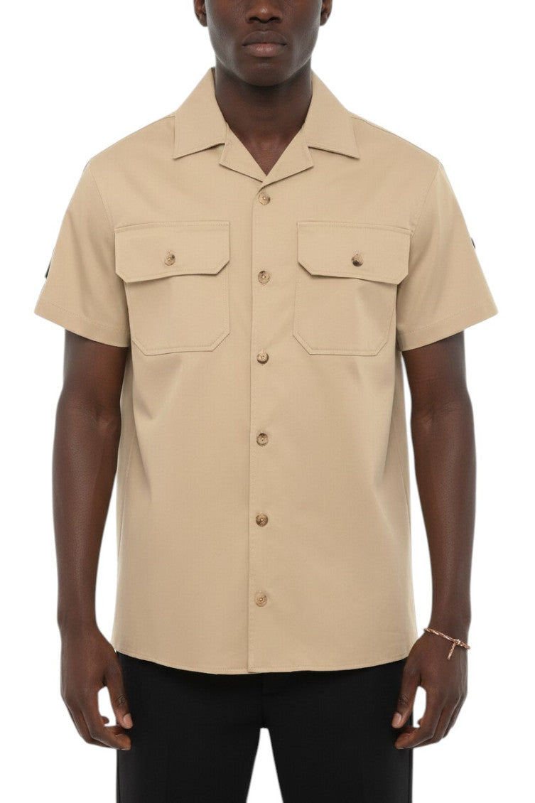 Beige Regular Solid Shirt 1