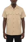 Beige Regular Solid Shirt 1