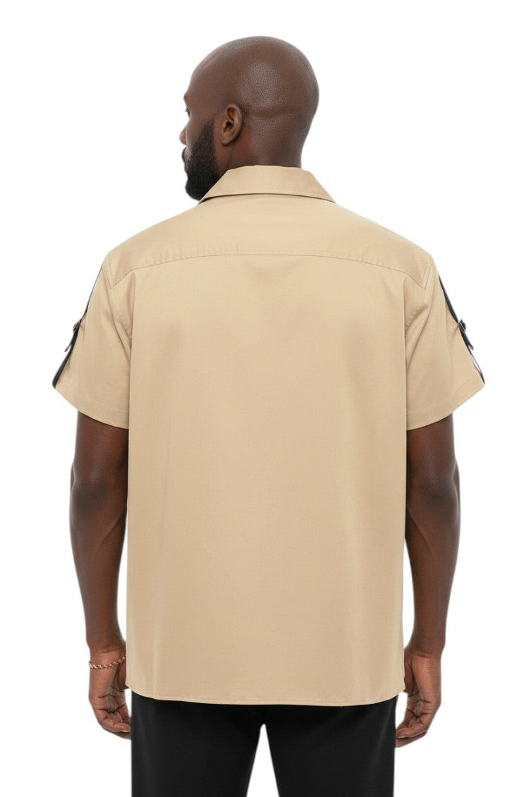 Beige Regular Solid Shirt 2