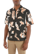 Black Relaxed Printed Shirt 1