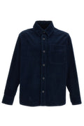 Dark Blue Relaxed Corduroy Shirt 1