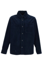 Dark Blue Relaxed Corduroy Shirt 1