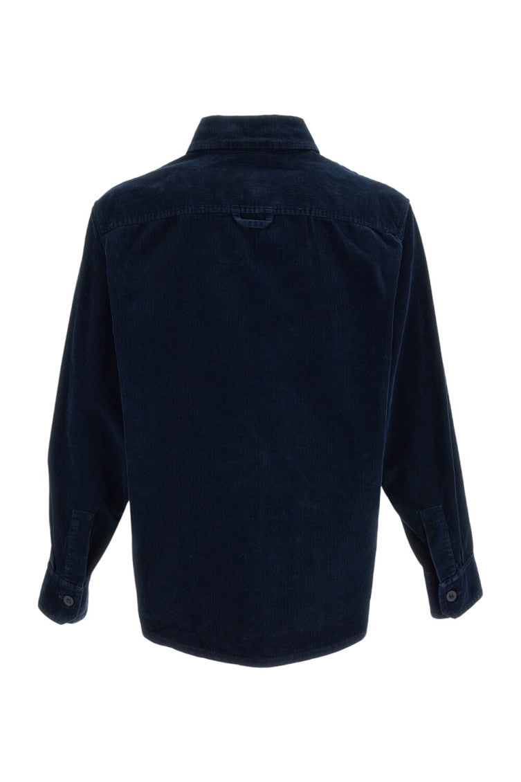 Dark Blue Relaxed Corduroy Shirt 2
