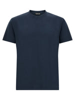 Blue Solid Crew Neck T-Shirt 1