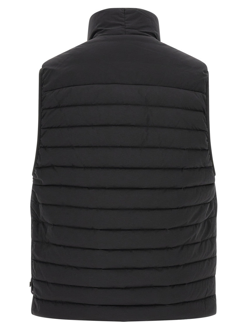 Black Quilted Sleeveless Jacket 2