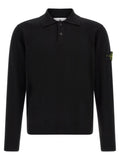 Black Loose Polo Sweater 1