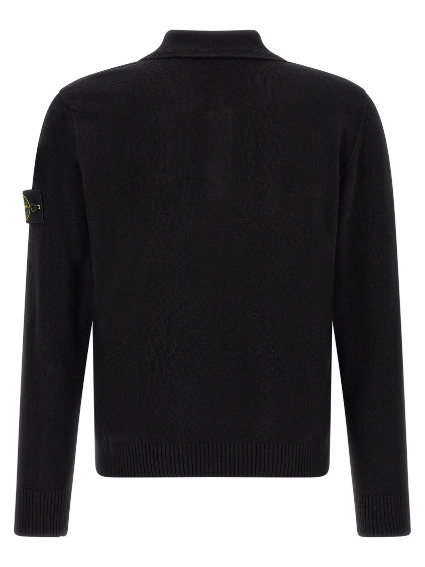 Black Loose Polo Sweater 2