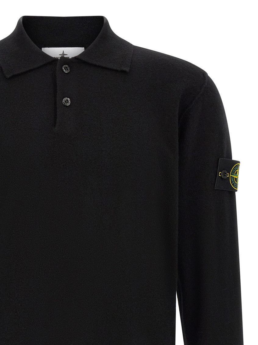 Black Loose Polo Sweater 3