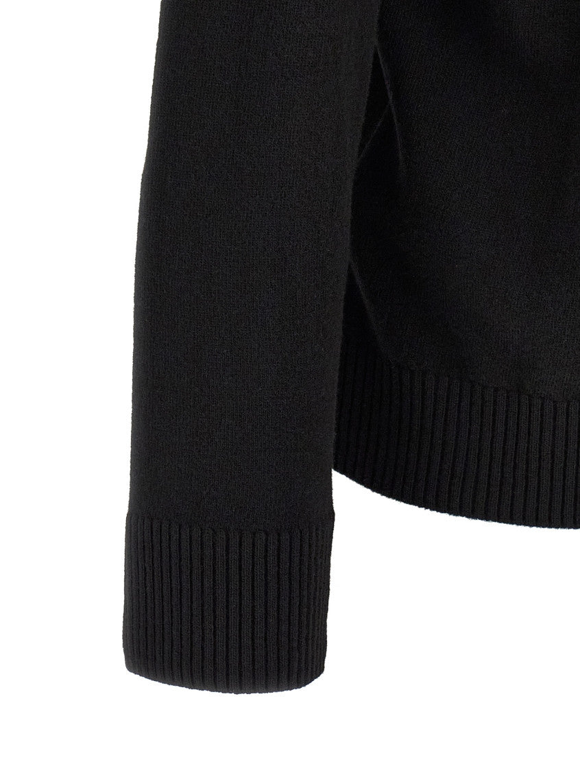 Black Loose Polo Sweater 4