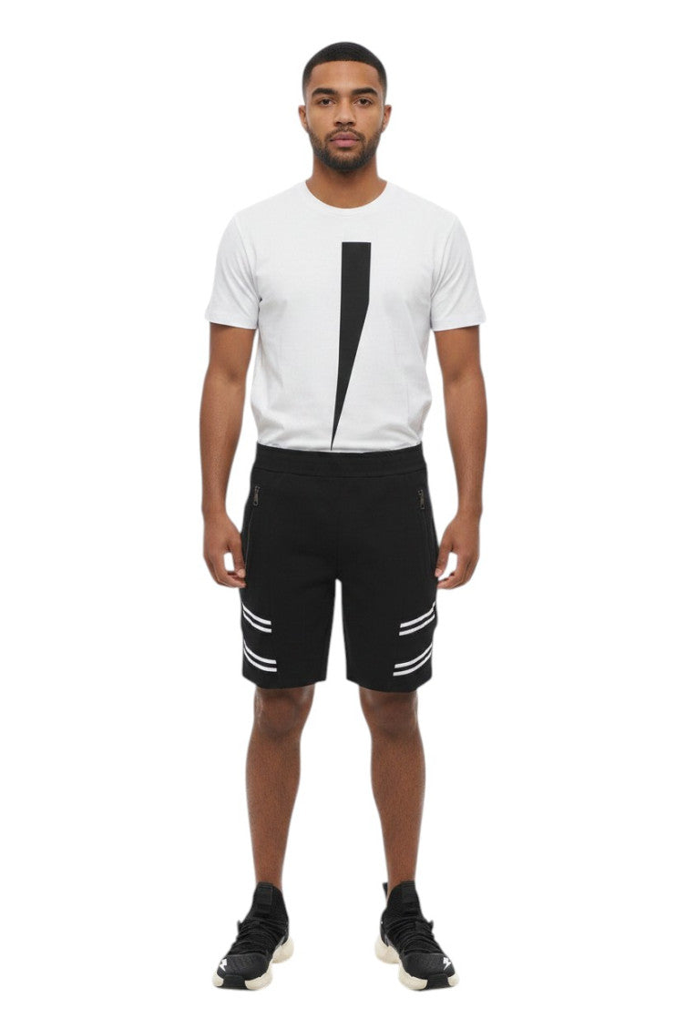 Black Regular Solid Shorts 1
