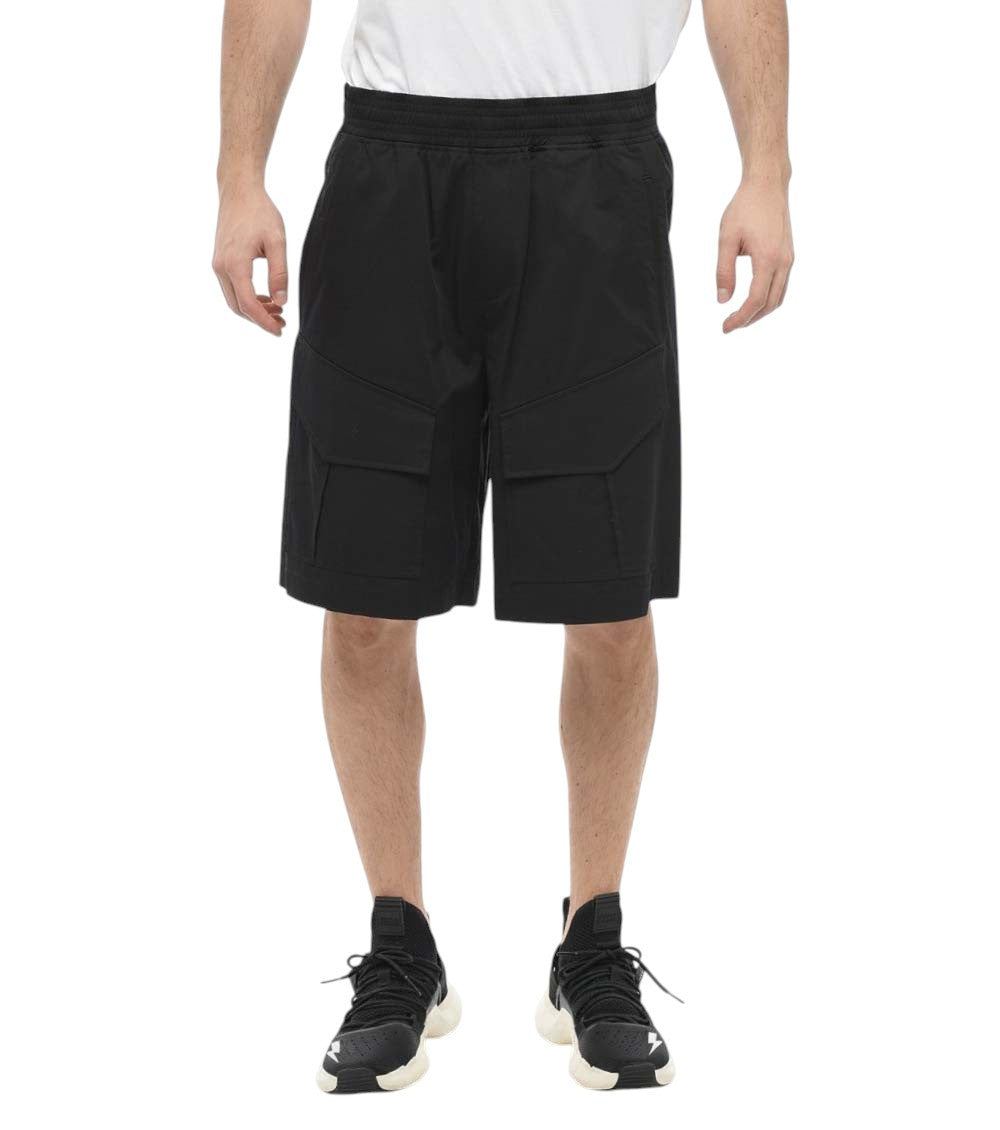 Black Relaxed Solid Shorts 1
