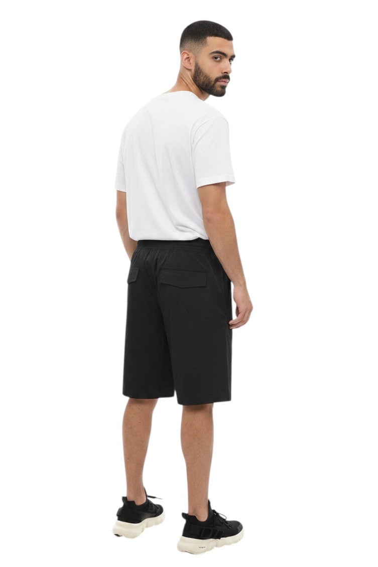 Black Relaxed Solid Shorts 2