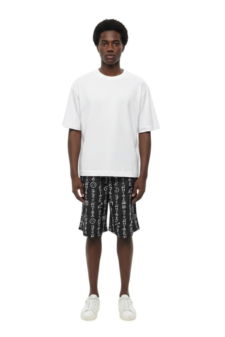 Black Relaxed Printed Shorts 1