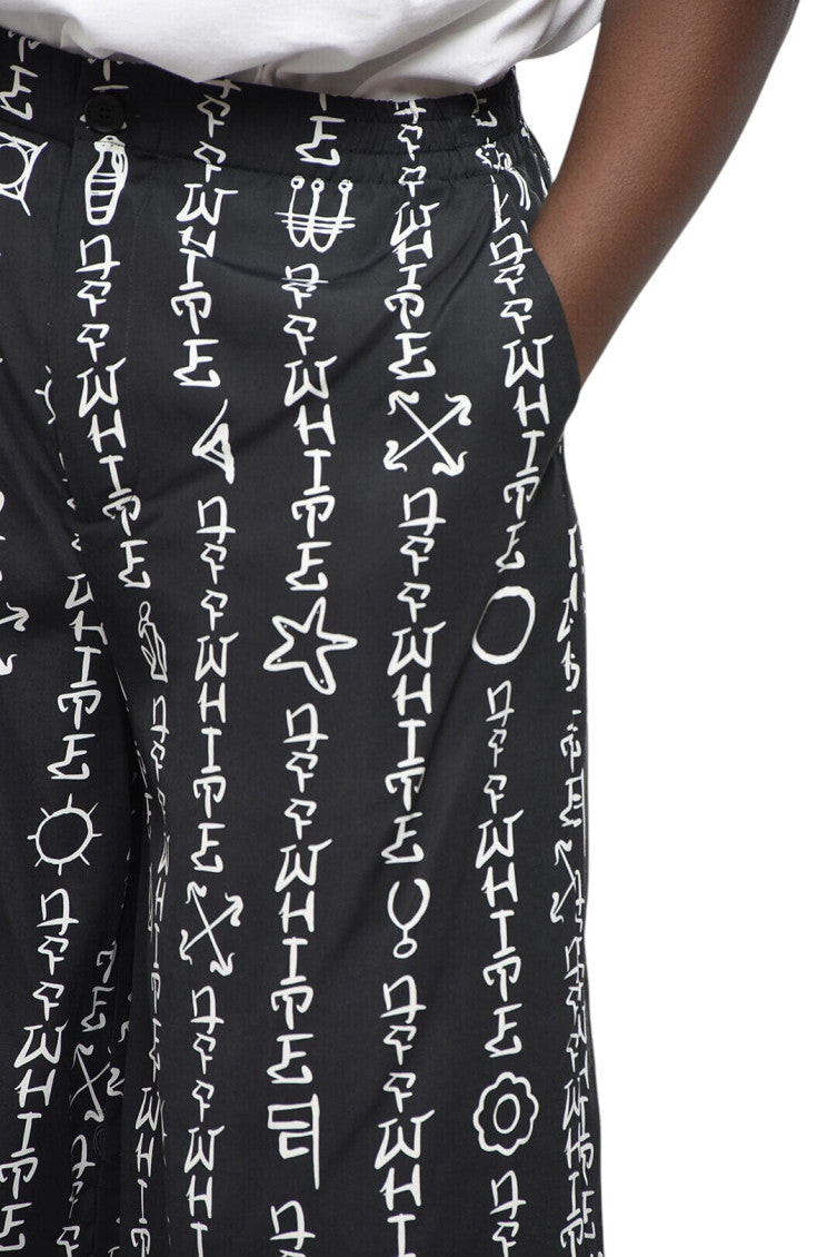 Black Relaxed Printed Shorts 2
