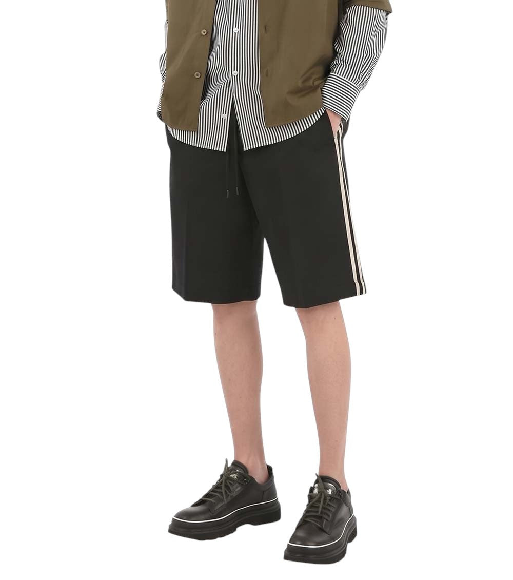 Black Relaxed Solid Shorts 1