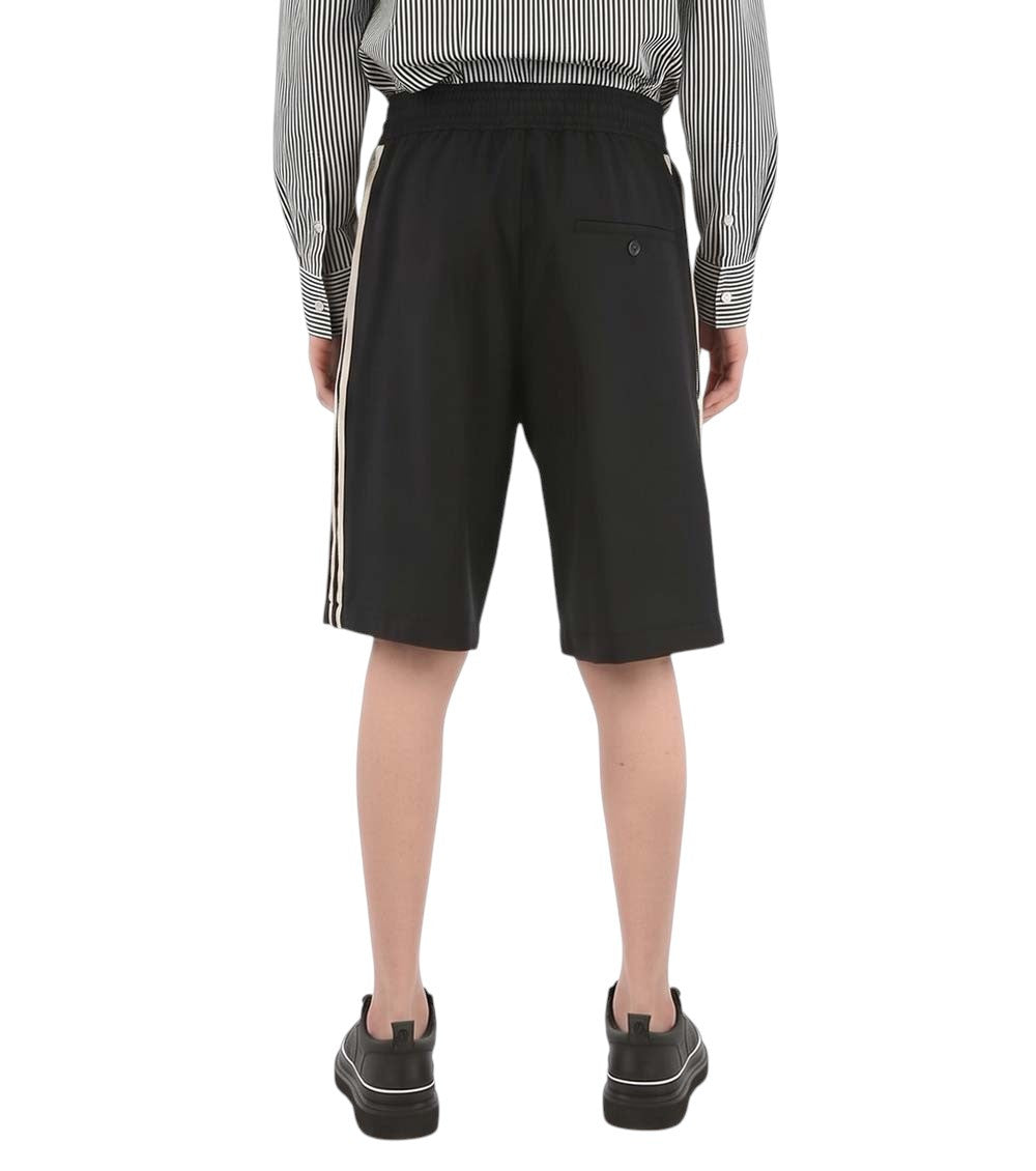Black Relaxed Solid Shorts 2