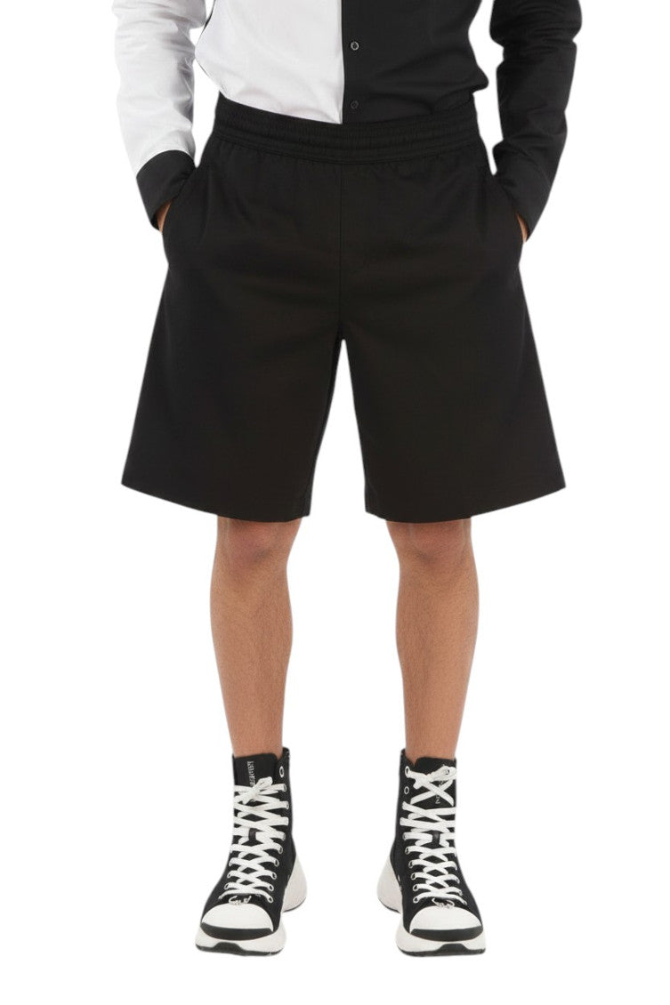 Black Relaxed Solid Shorts 1