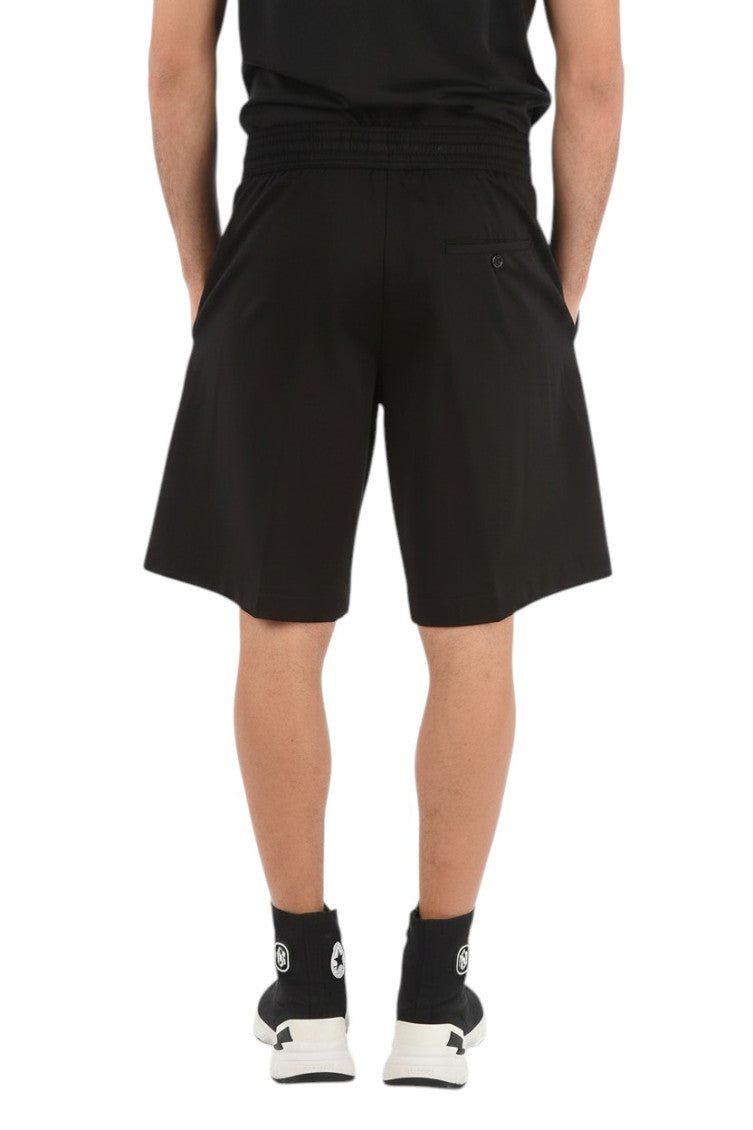 Black Relaxed Solid Shorts 2