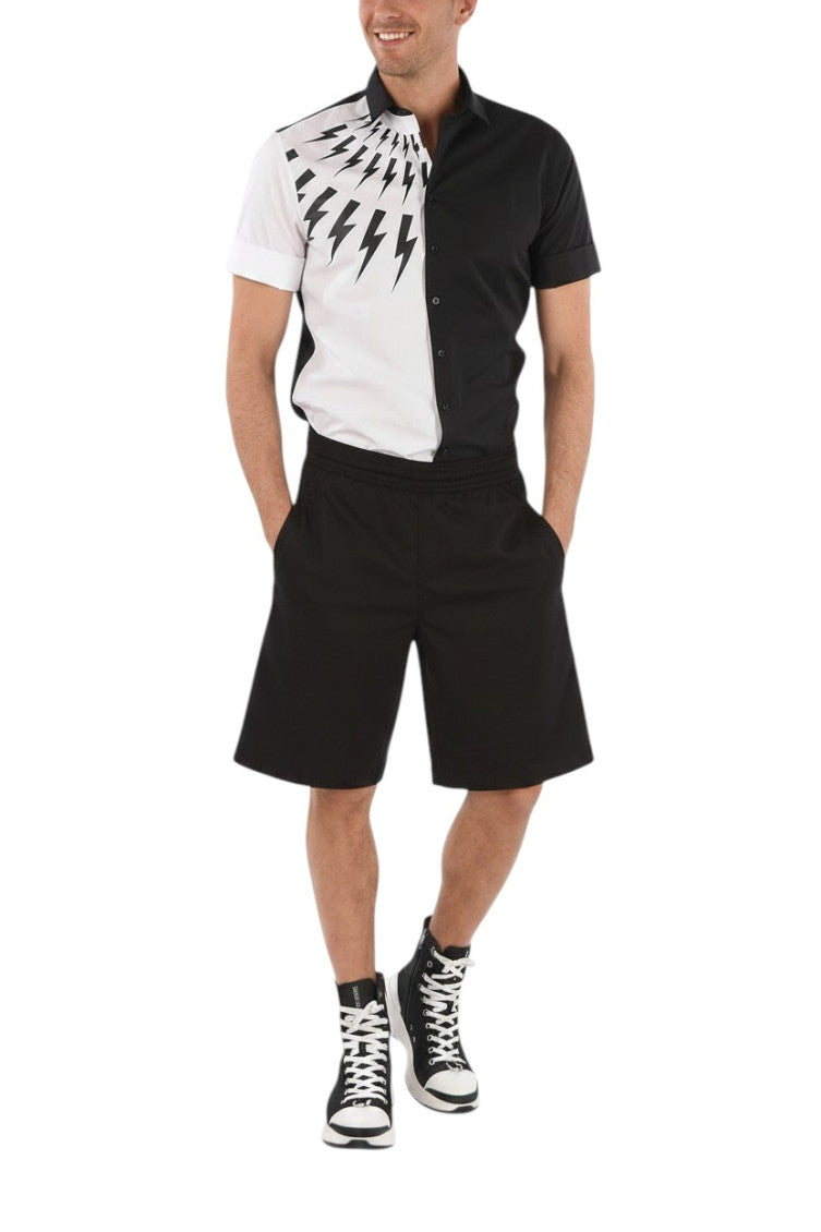 Black Relaxed Solid Shorts 3