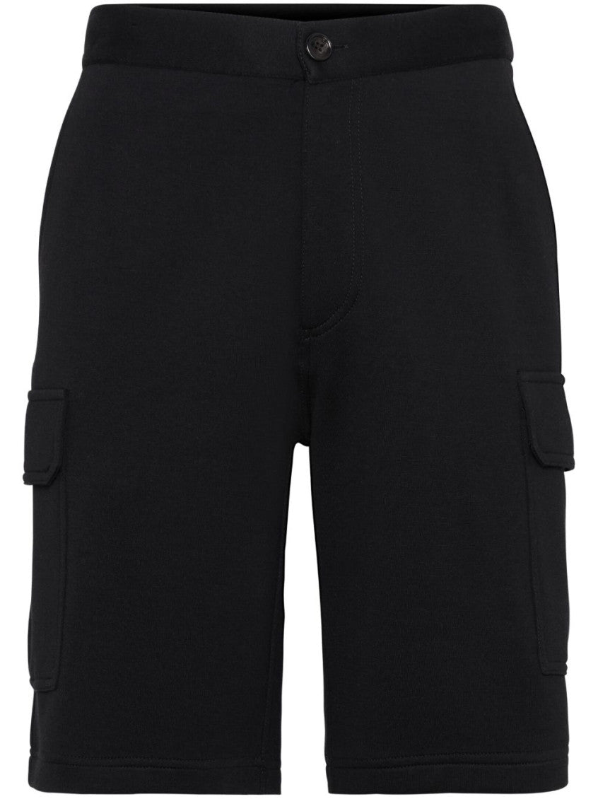 Black Regular Solid Shorts 1