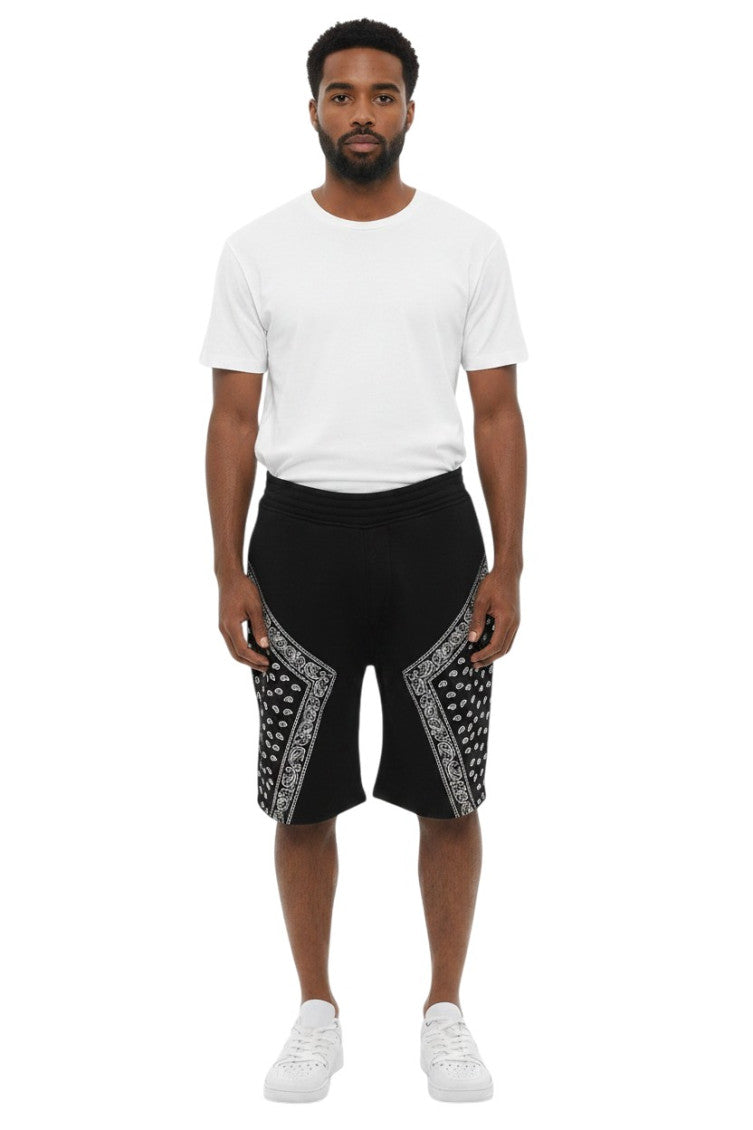 Black Regular Printed Shorts 1
