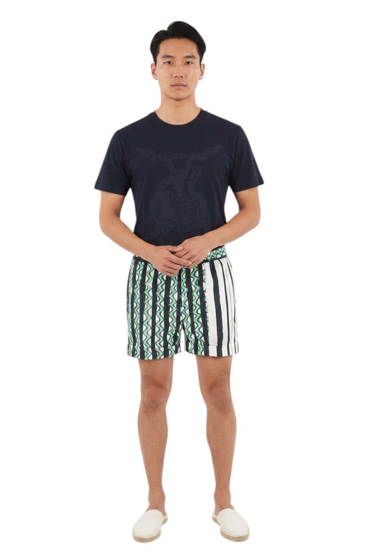 Multicolor Regular Stripes Shorts 1