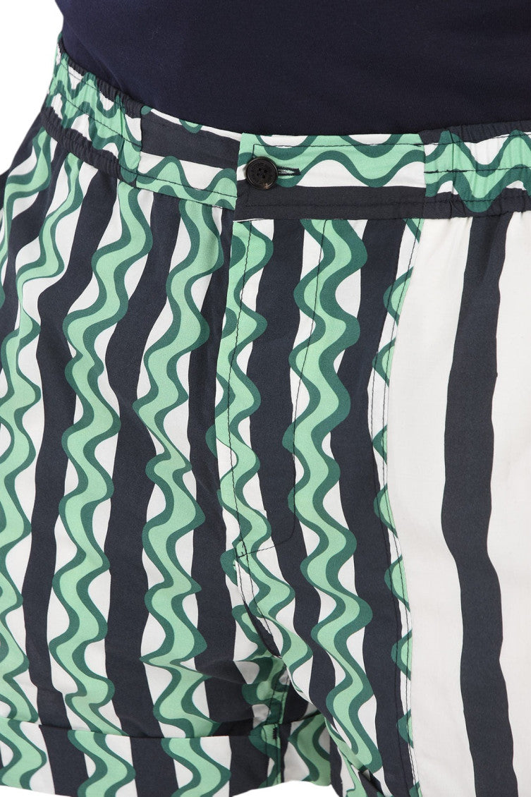 Multicolor Regular Stripes Shorts 3