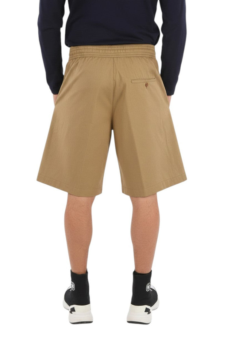 Beige Loose Solid Shorts 2