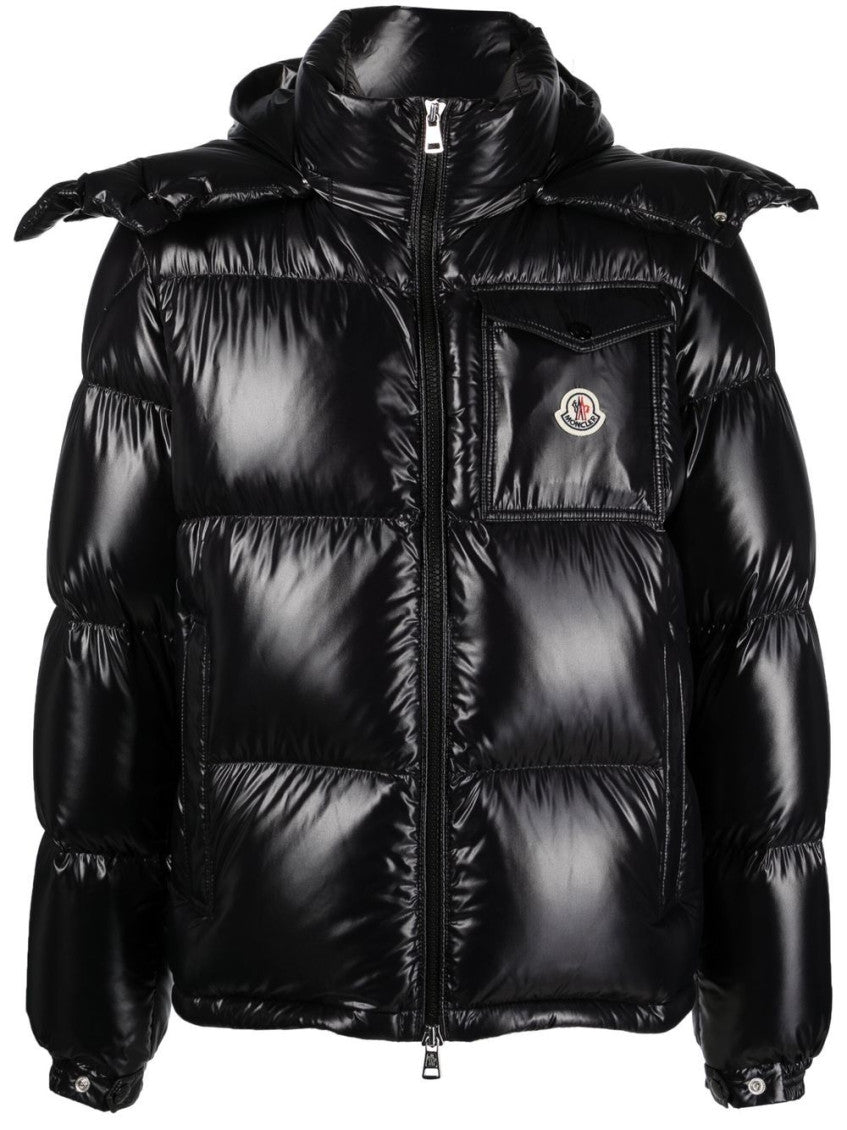 Black Quilted Hood Jacket 1