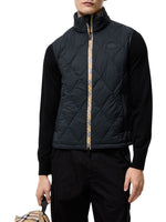 Blue Quilted Sleeveless Jacket 1