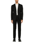 Black Solid Single Breasted Suit 1