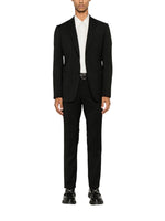 Black Solid Single Breasted Suit 1