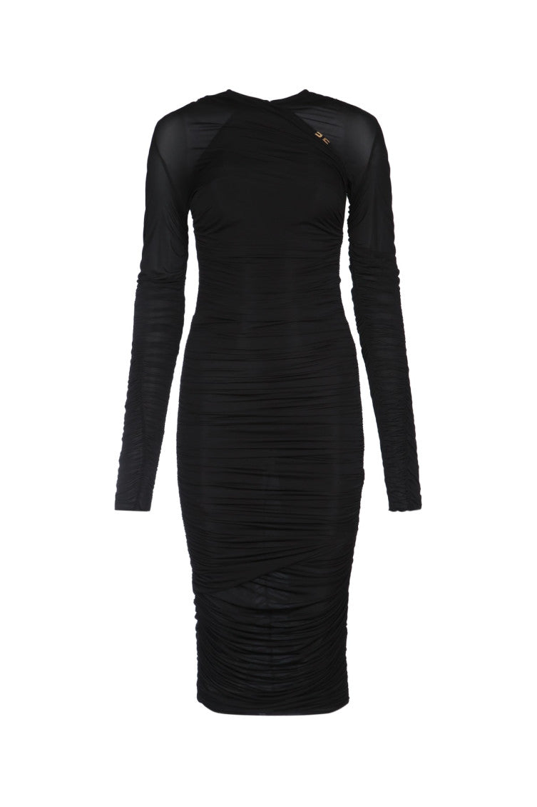 Black Draped Dress 1