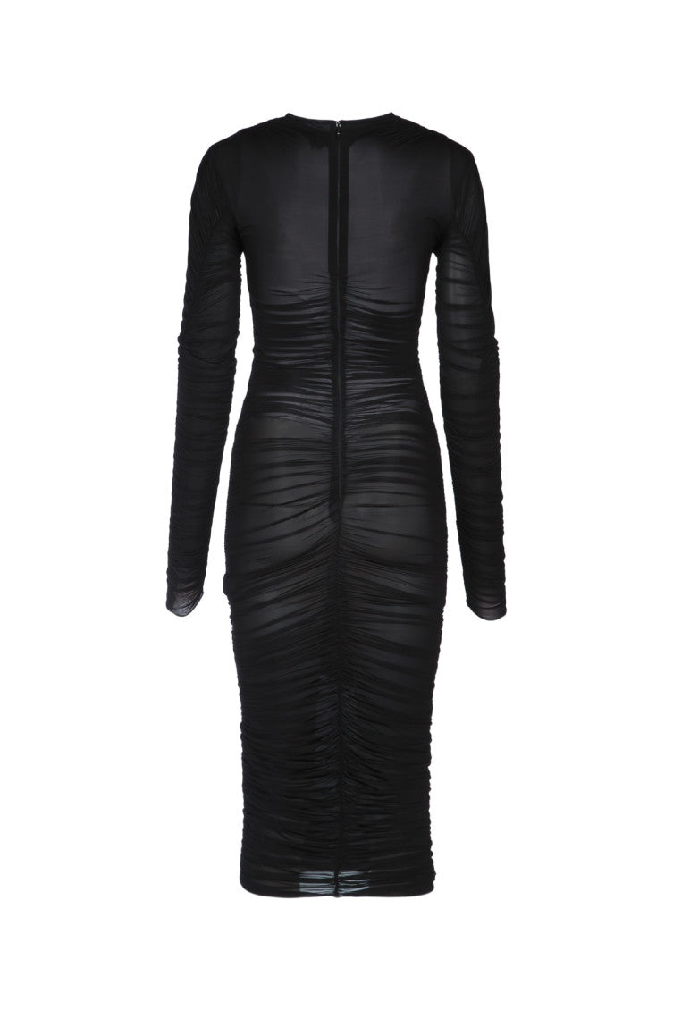 Black Draped Dress 2