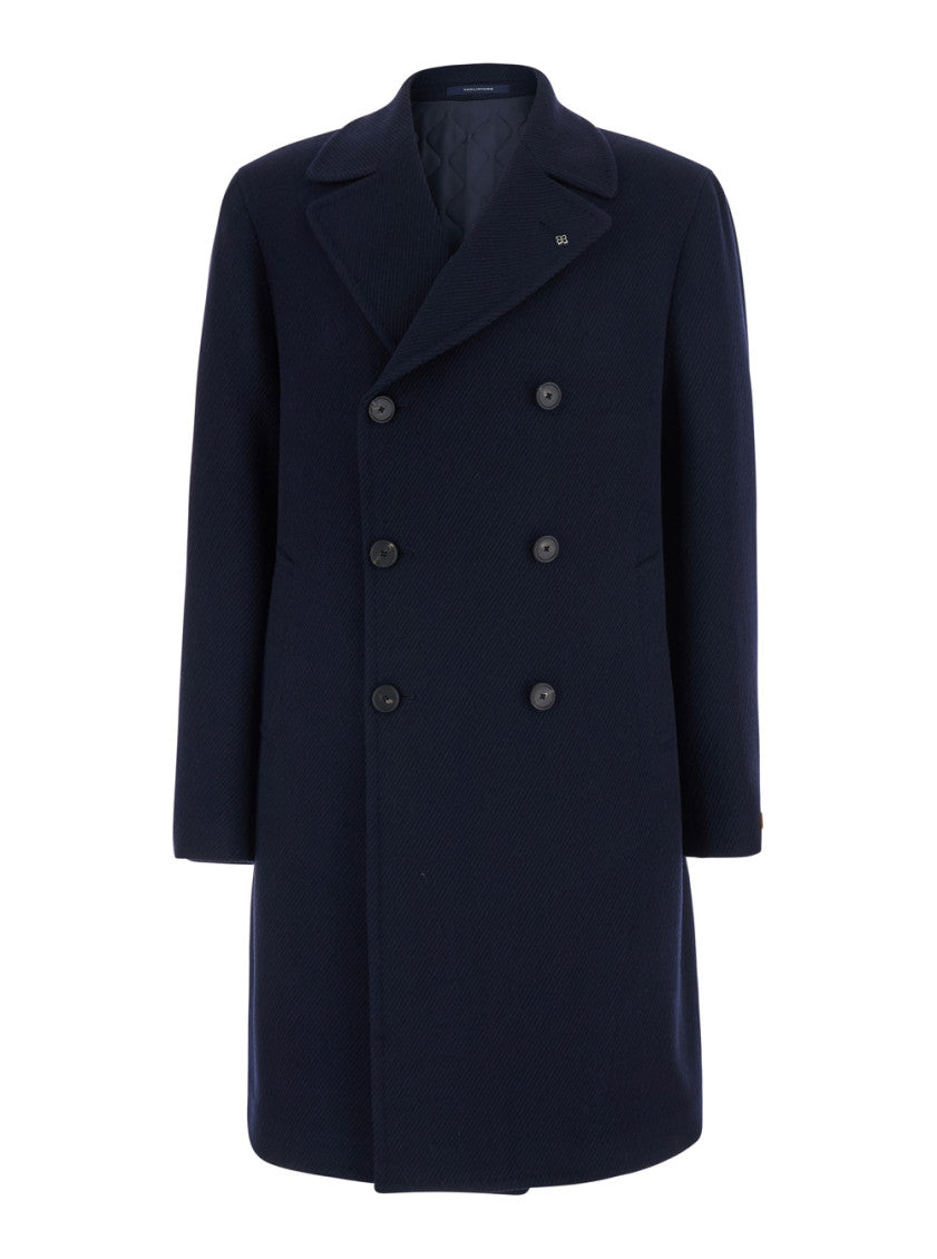 Blue Notched Lapel Coat 1