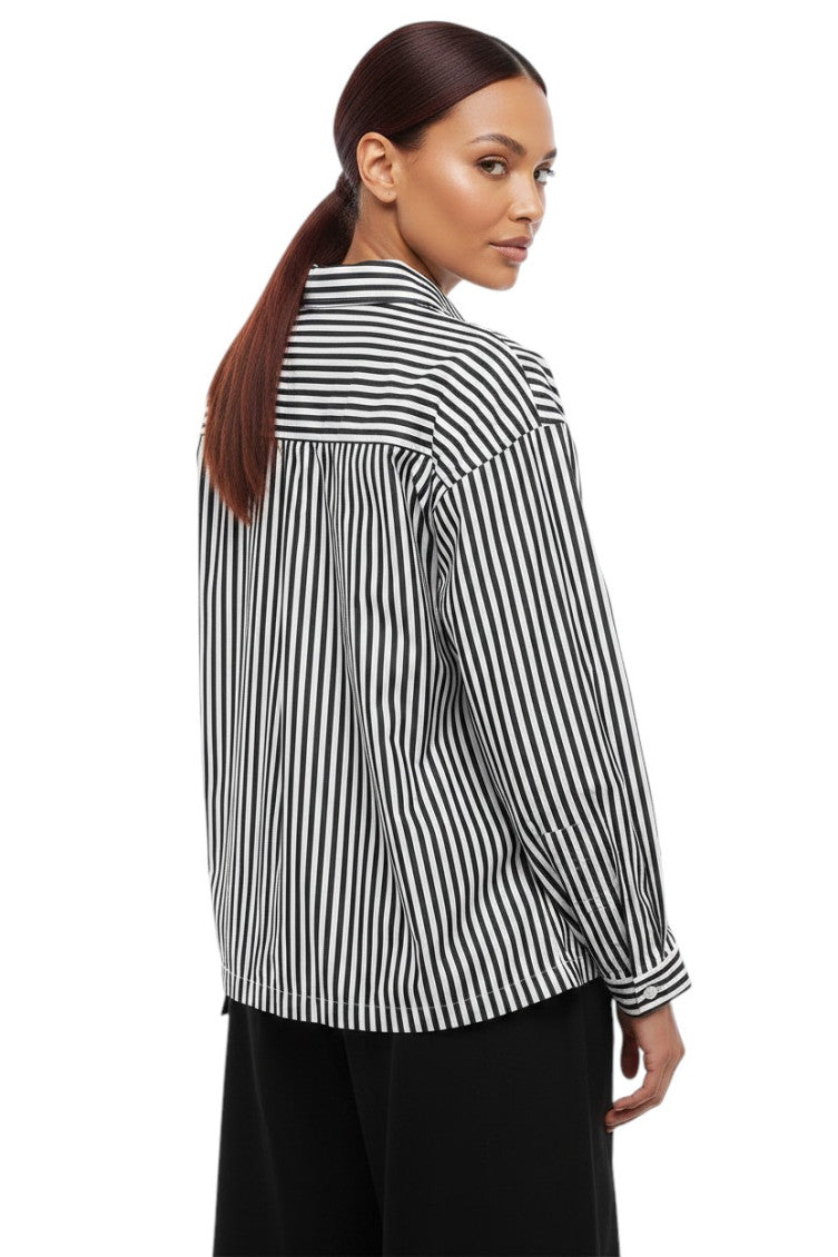 BlackWhite Relaxed Stripes Shirt 2