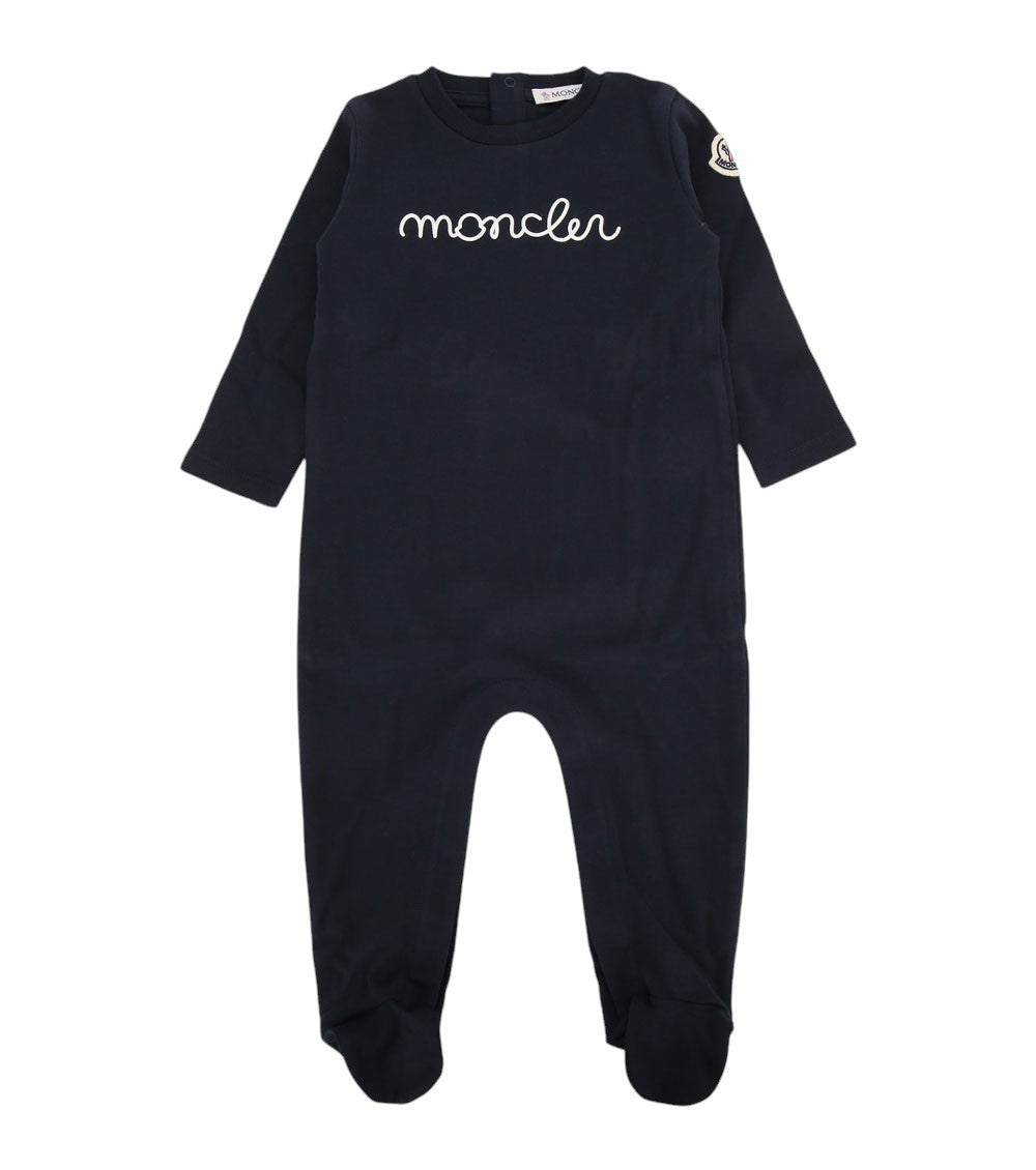 2-piece Navy Blue Logo Romper/Hat Sets (Babies) 3