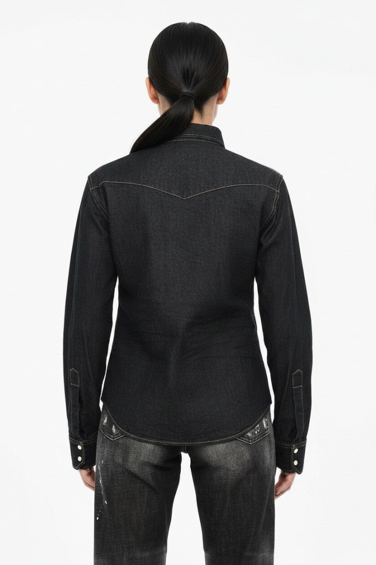 Blue Slim Solid Shirt 2