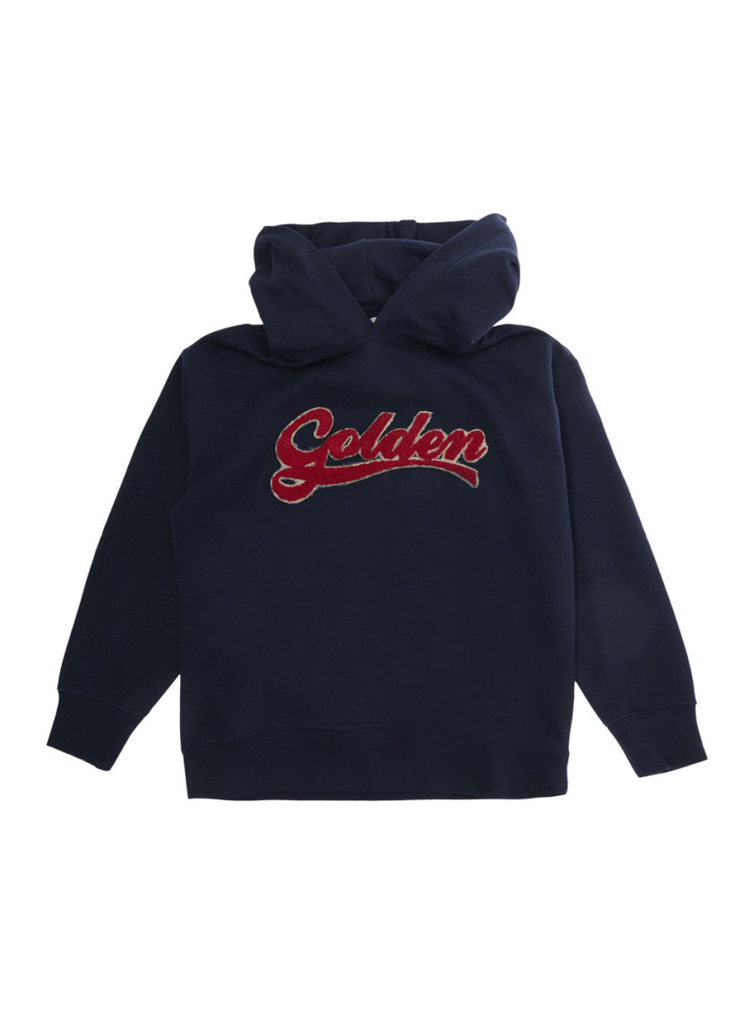 Boys Dark Blue Logo Hoodie 1