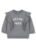 Baby Girl Grey Logo Sweatshirt 1