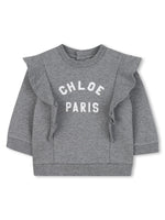 Baby Girl Grey Logo Sweatshirt 1