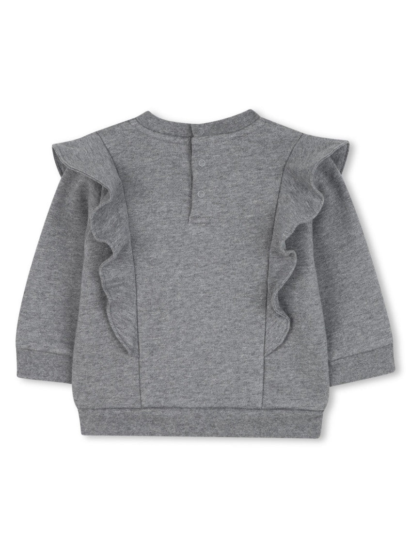 Baby Girl Grey Logo Sweatshirt 2